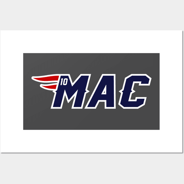 Mac 10, New England Football Wall Art by FanSwagUnltd